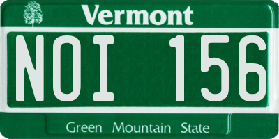 VT license plate NOI156