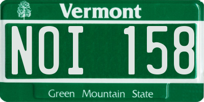 VT license plate NOI158