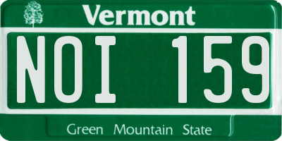 VT license plate NOI159