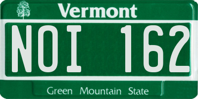 VT license plate NOI162