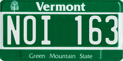 VT license plate NOI163