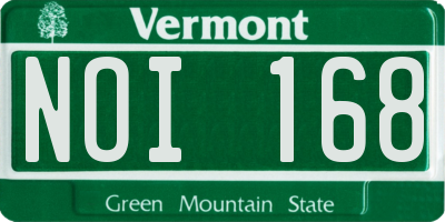 VT license plate NOI168