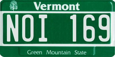 VT license plate NOI169