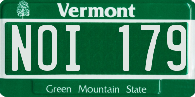 VT license plate NOI179