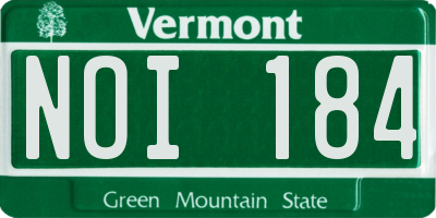 VT license plate NOI184