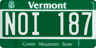 VT license plate NOI187