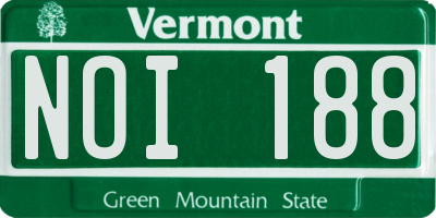 VT license plate NOI188