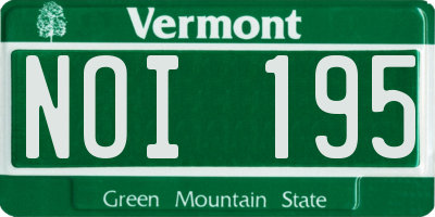 VT license plate NOI195