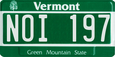 VT license plate NOI197