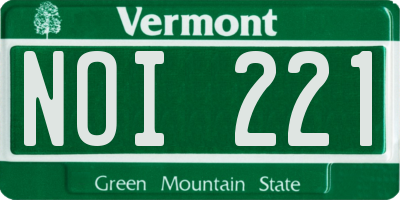 VT license plate NOI221