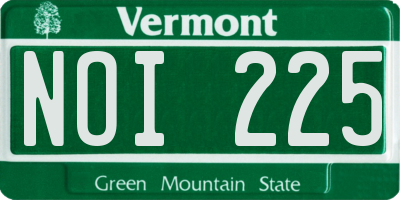 VT license plate NOI225