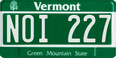 VT license plate NOI227