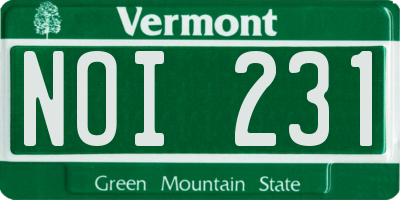 VT license plate NOI231
