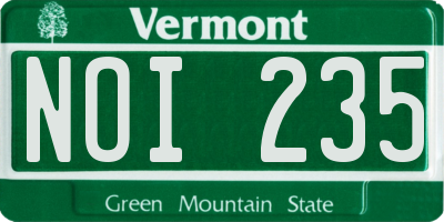 VT license plate NOI235