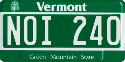 VT license plate NOI240