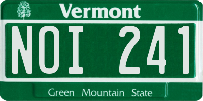 VT license plate NOI241