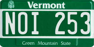 VT license plate NOI253