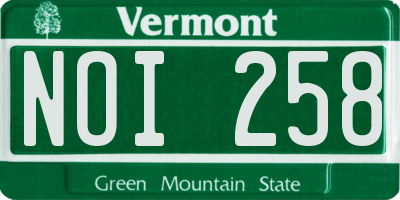 VT license plate NOI258