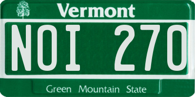 VT license plate NOI270