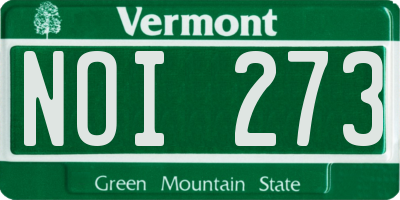 VT license plate NOI273