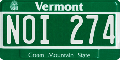 VT license plate NOI274