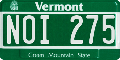 VT license plate NOI275