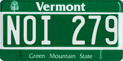 VT license plate NOI279