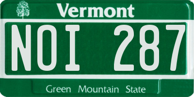 VT license plate NOI287