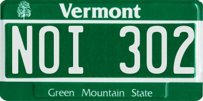 VT license plate NOI302