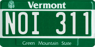 VT license plate NOI311