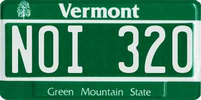 VT license plate NOI320
