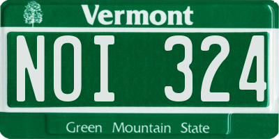 VT license plate NOI324