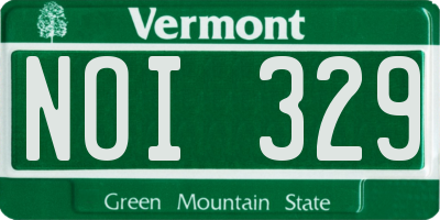 VT license plate NOI329