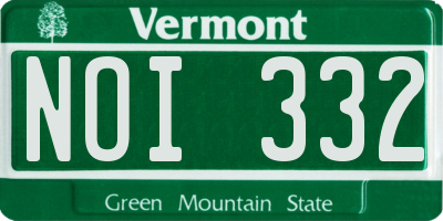 VT license plate NOI332