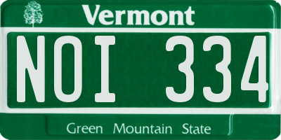 VT license plate NOI334