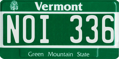 VT license plate NOI336