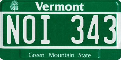 VT license plate NOI343