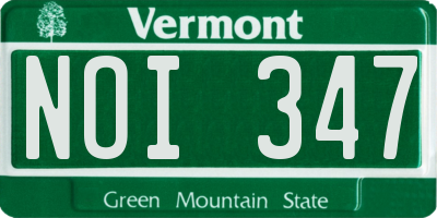 VT license plate NOI347