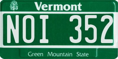 VT license plate NOI352