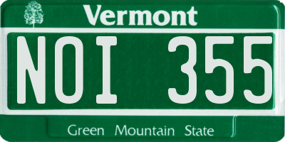 VT license plate NOI355