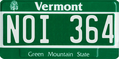 VT license plate NOI364