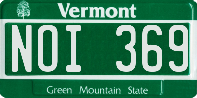 VT license plate NOI369