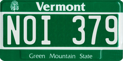 VT license plate NOI379