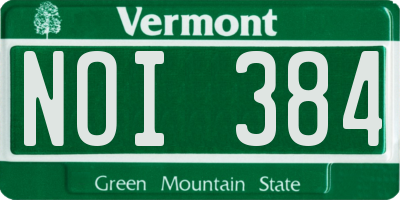 VT license plate NOI384