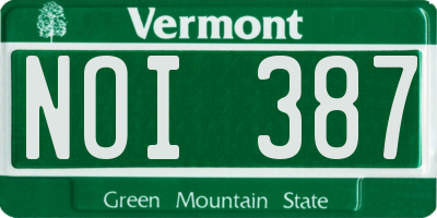 VT license plate NOI387