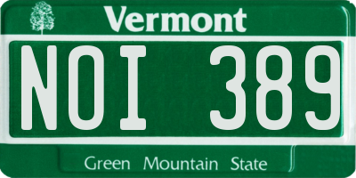 VT license plate NOI389