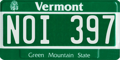 VT license plate NOI397