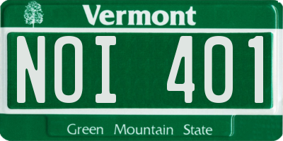 VT license plate NOI401