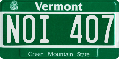 VT license plate NOI407