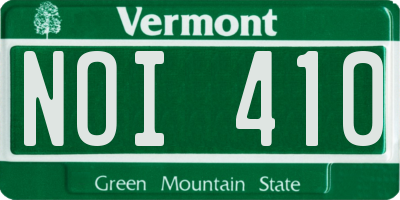 VT license plate NOI410